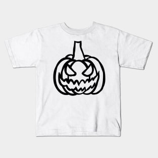 Scary Creepy Pumpkin Kids T-Shirt